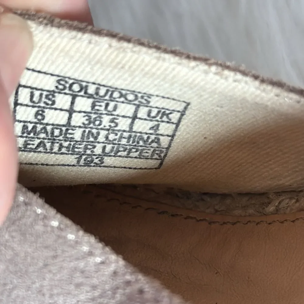 Soludos Positano Ash Suede‎ Ankle Strap Wedge Epadrilles Sz 6